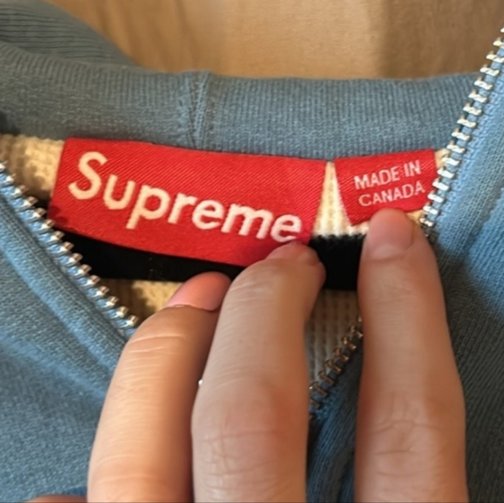 Supreme Blue Hoodie with Logo - Picture 4 of 5